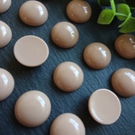 【6個】 18mm パステル ミルキー ベージュ カボション