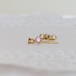 ✳︎極小✳︎14kgf✳︎ピンクアメジストの一粒ピアス