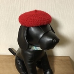 NO.17【犬用:ちょい乗せミニベレー帽レッド】
