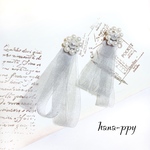 party flower bijou ribbon ピアスorイヤリングor樹脂ピアス
