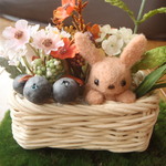 うさぎの花かご