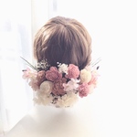 【再販×2】結婚式＊バラいっぱい＊ピンクの髪飾り