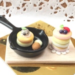 🌈 レインボーホットケーキ ペンギンアイスのせ ミニチュアフード 