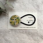  ミモザの刺繍 ②  ヘアゴム