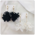 ふんわり フラワー リボン レースピアス ♡イヤリング