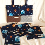 【ｍ様オーダー品】入園入学シューズ入れ宇宙★宇宙