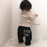 再7販「ブラックデニム」サルエルパンツ☆アーガイルさ