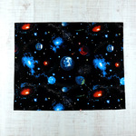 40×50ｃｍランチョンマット（046）宇宙　隕石　黒