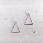再販☆シルバー大ぶり☆トライアングルピアス/イヤリング