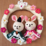 赤耳うさぎの雛人形