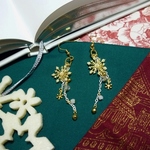 ￥セール！ロマンチックな冬に♪雪の結晶とスワロフスキーの上品ピアス