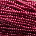 3mm 190個 　ボルドー　グラスパールビーズ 【H204】