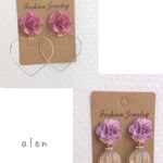 2way  3DFlowerピアス、イヤリング