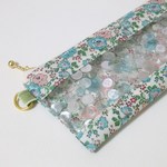 チャーム付き✨別注 リバティ キラキラポーチ【 Felicite フェリシテ 】 ビニールポーチ ☆ ペンポーチ ☆ 歯ブラシポーチ ◎ MERCIオリジナルカラー