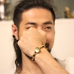 三つ編みラッパブレスレット