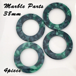 【再入荷】238　マーブルラウンドパーツ＊38mm＊4コ