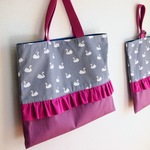 入園入学☆女の子☆スワンの靴袋単品