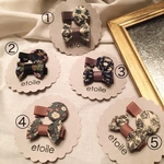 リバティ コーデュロイ ベビーヘアクリップ 