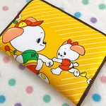 昭和レトロ♡お花とワンコの母子手帳ケース＊ラウンドファスナー