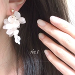 【rie.t】しだれ紫陽花 ノンホールピアス 