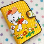昭和レトロ♡お花とワンコのA5ノート用カバー