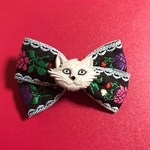 猫 チロリアンテープ  リボンピン