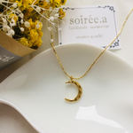 crescent moon＊16kgp ネックレス  ゴールド
