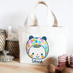 名前が入れられるキッズトートバッグ（マーブルクマちゃん）