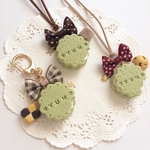 【SALE】かじりかけ抹茶クッキーのキーホルダー/ネックレス✧*