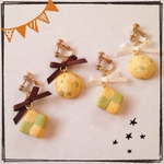 【SALE】抹茶クッキーのイヤリング/ピアス両耳