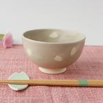 【SALE】桜の花びら　お茶碗（小）グレー　12AM-09Gr