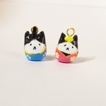 おひニャーさまピアス(ハチワレ女雛)