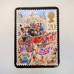 イギリス　切手ブローチ　4724