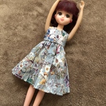 送料無料!! リバティ ワイルドフラワーズ リカちゃん服 ドール服