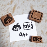 けしごむはんこ　女の子　吹き出し　OK