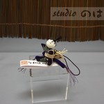 ちりめん細工　ぼぼちゃん　ストラップ　（商品番号　0603 srk13）