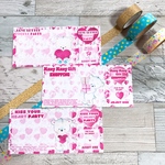 Love Letter marshmallow bear❤チケット風メモ