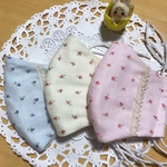 [3色展開]薔薇の蕾レース こだわりの立体Wガーゼマスク