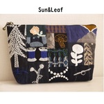 <<現品>>ミナペルホネン*パッチ*land theater*ポーチsize中