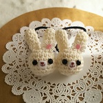 【再販】2個組うさぎ🐰あみぐるみヘアゴム(白)