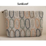 <<受注制作>>ミナペルホネン*tart*light gray*ポーチ*size中
