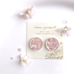 桜舞う【本物の桜】イヤリング／ピアス