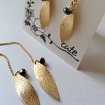 キラキラリーフおとなチェーンピアス