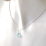 ☆ジュエリー☆《silver925 with ロジウムp》超透明❣️スカイブルー・アクアマリンのシルバーネックレス