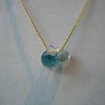  hand mede Teardropビーズのシンプルネックレス