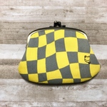 カエルさんが住む親子がま口（刺繍あり）＊イエロー&グレー