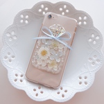 お花の詰まった香水瓶❁.*･ﾟドライフラワー・押し花iPhoneケース  ライトブルー【※iPhone専用ページ】