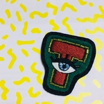 ★オーダー品★イニシャルアイバッジ【T】