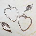 ビッグ  ハート シルバーピアス