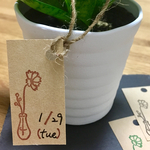一輪挿しの日付はんこ